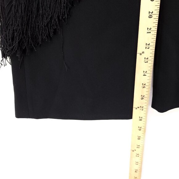 Cinq a Sept Fringe Pants Women 00 Black Luxurious Elegance Sophisticated Trouser - Picture 8 of 13